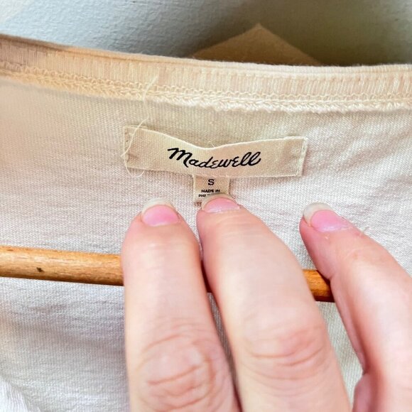 Madewell Women's Small White T-Shirt With VACĀ Print 100% Cotton - Picture 2 of 5